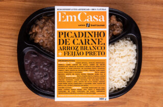 Picadinho de Carne, Arroz branco e Feijão Preto